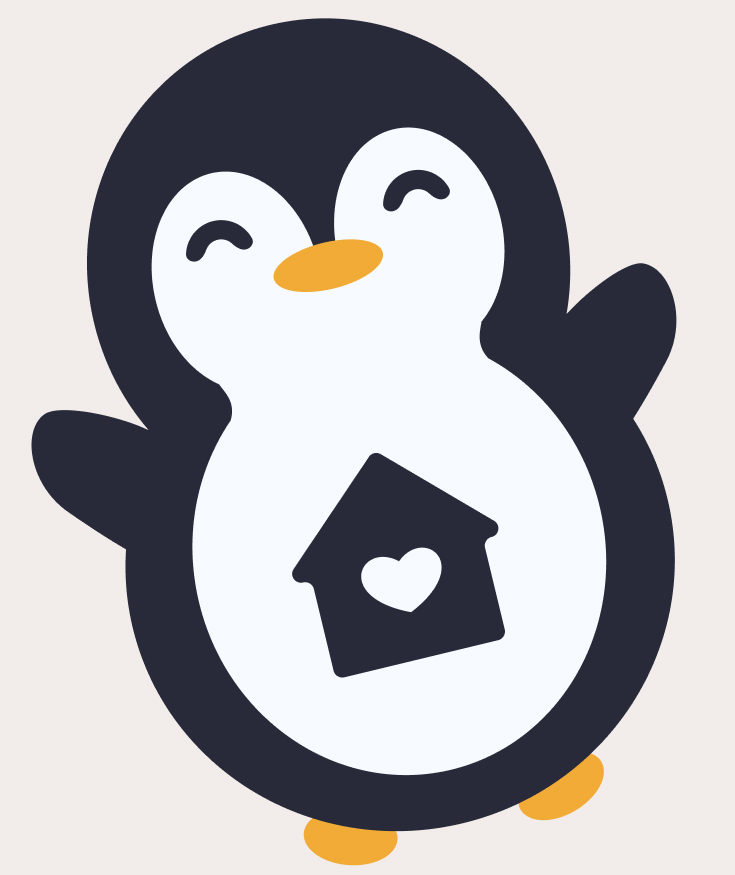 Packguin project mascot: Poppy the Penguin.