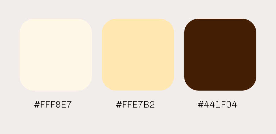 A Very Vegan Bakery style guide showing colour palette used in the website.