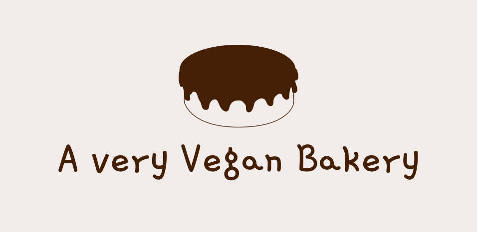 A Very Vegan Bakery logo featuring the name and an illustration of a cake.